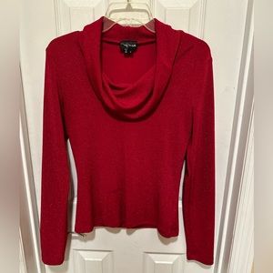 My Michelle Red Sweater with Silver Simmer